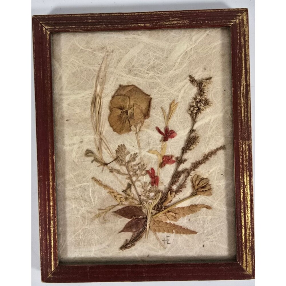 Framed Dried Floral Art by Erlo Rahmen – Made in West Germany